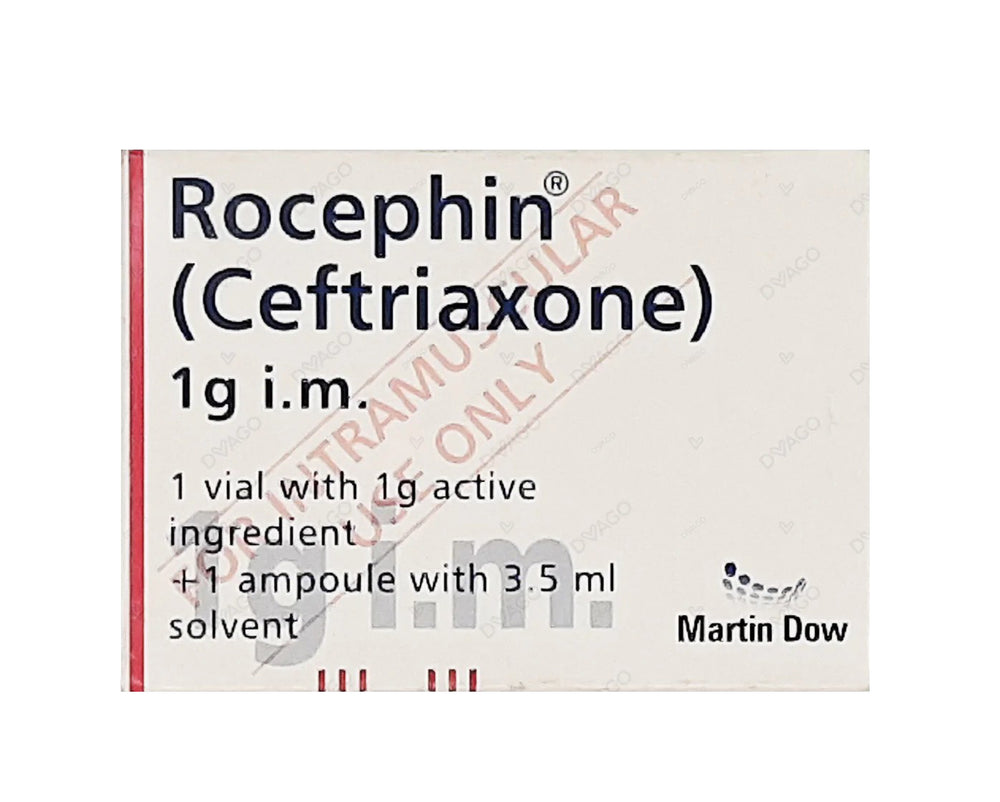 Rocephin Im Injection 1g (1 Box = 1 Injection)