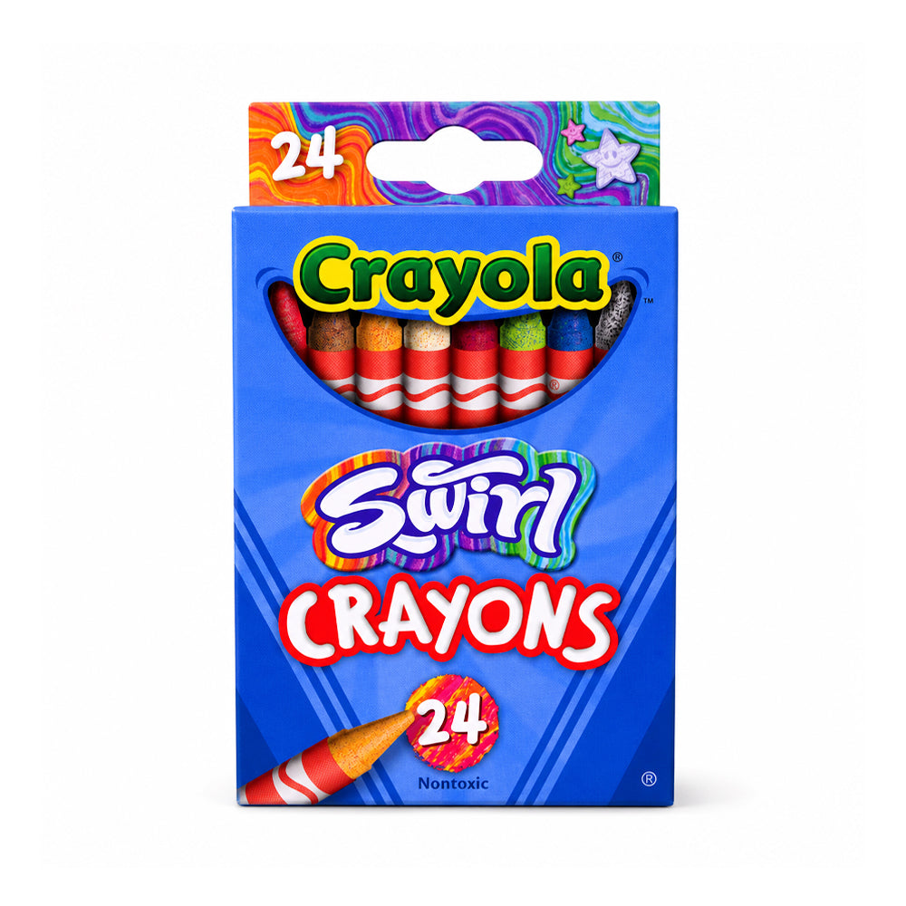 523439 CRY 24CT SWIRL CRAYON A.I Default Title - MamasJan Toys