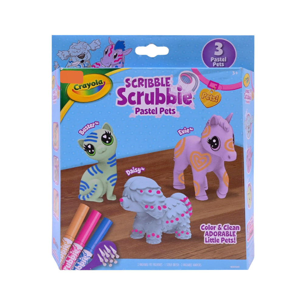 740221 CRY SCRIBBLE SCRUBBIE 3CT PASTEL A.I Default Title - MamasJan Toys