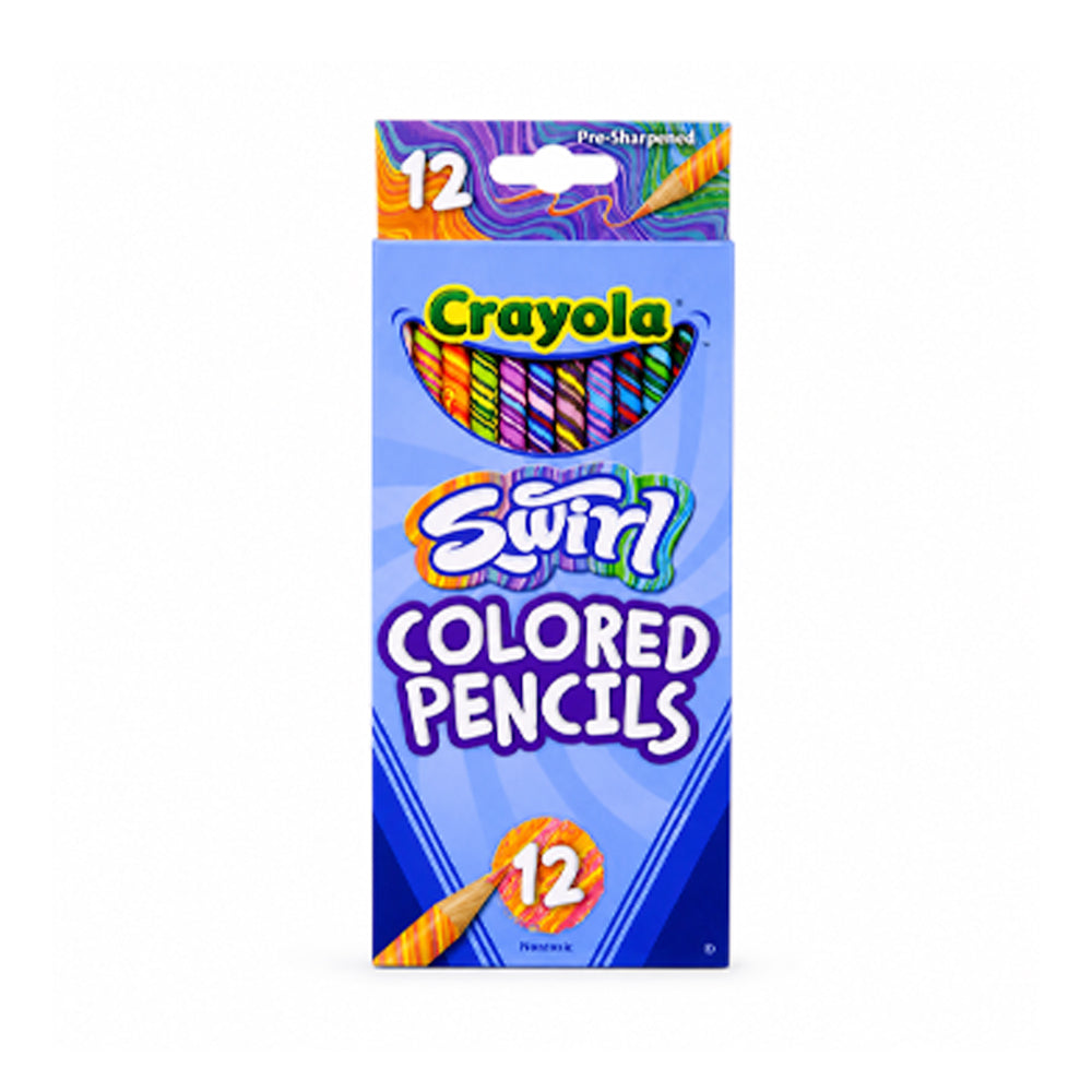 687510 CRY PENCIL 12CT SWIRL A.I Default Title - MamasJan Toys