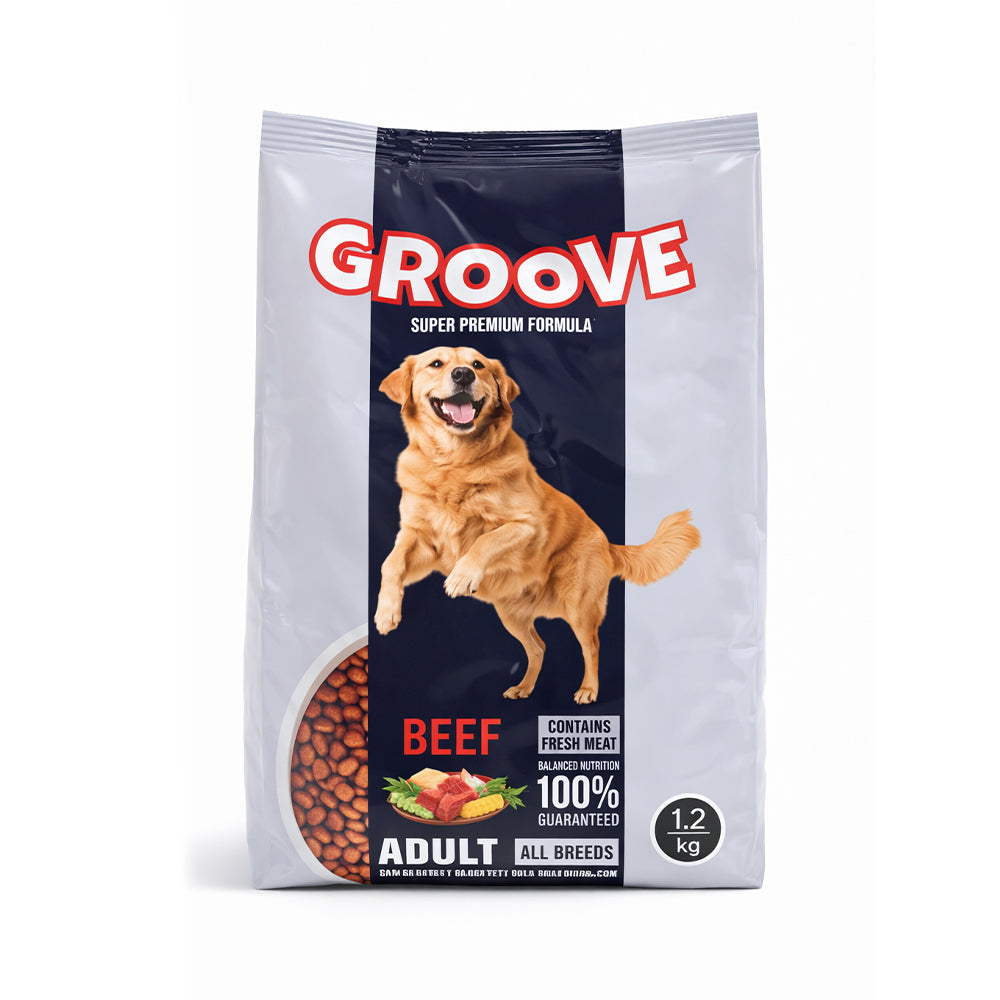 GROOVE DOG FOOD BEEF ADULT 1.2KG Default Title - MamasJan Pet Essentials