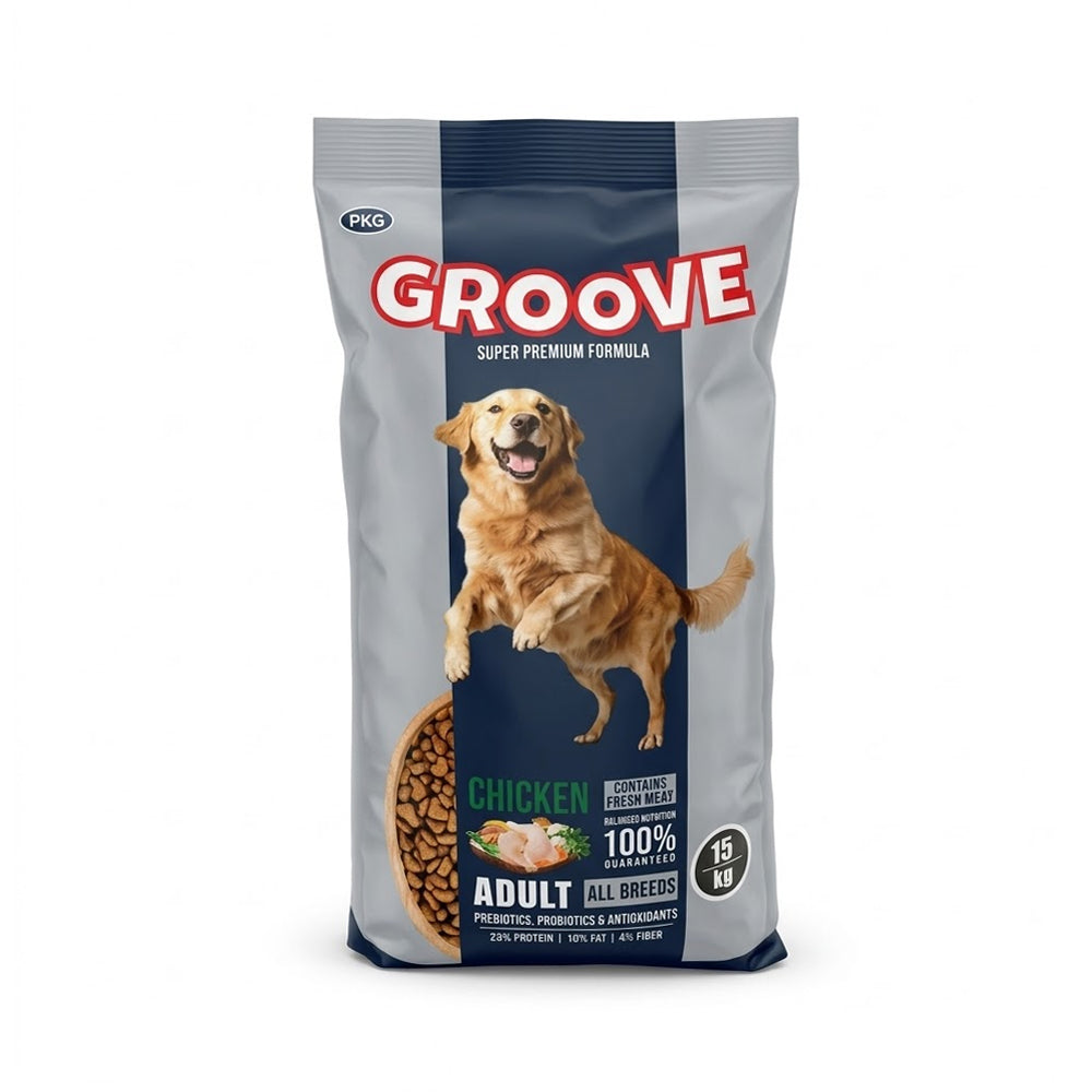 GROOVE DOG FOOD CHICKEN ADULT 15KG Default Title - MamasJan Pet Care