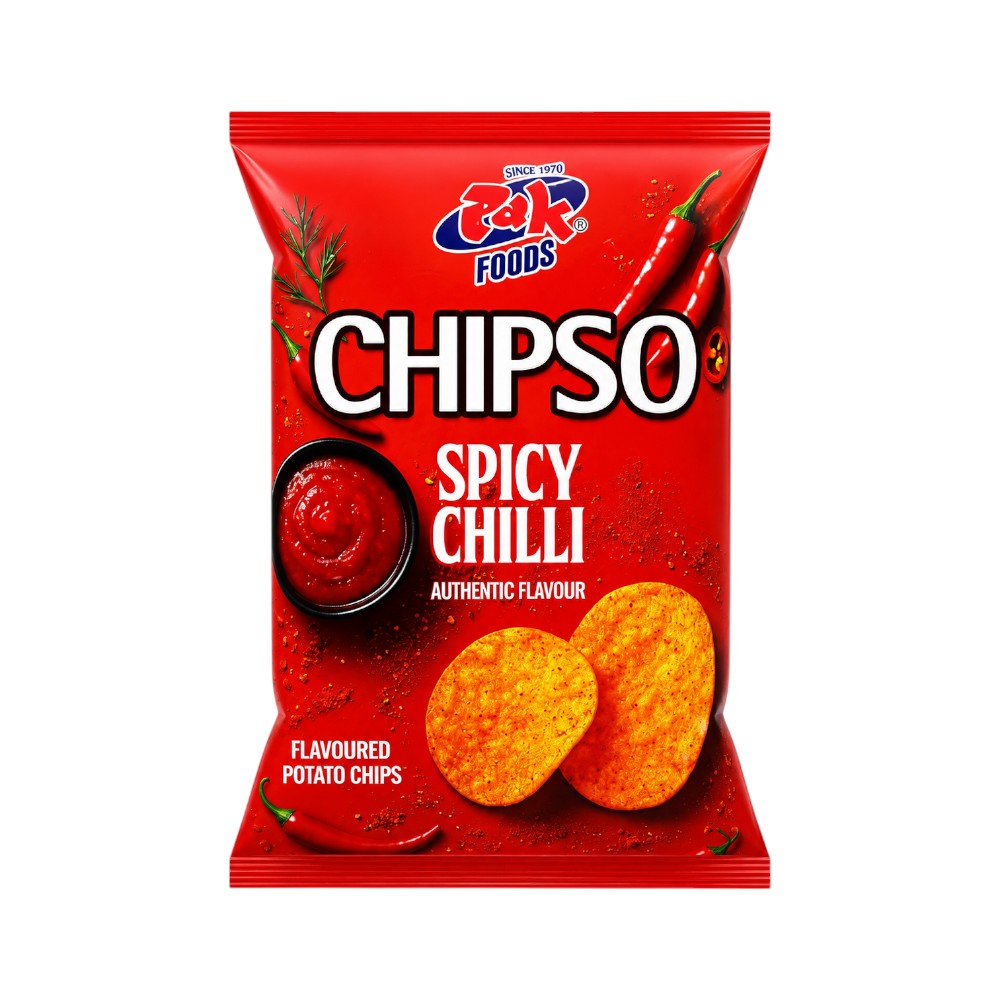 PAK FOODS CHIPSO SPICY CHILLI CHIPS NATURAL POTATO 88 GM Default Title - MamasJan GroceryFoods