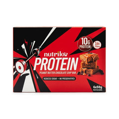 NUTRILOV PROTEIN PEANUT BUTTER & CHOCOLATE CHIP 6 BAR 50G Default Title - MamasJan Grocery Food