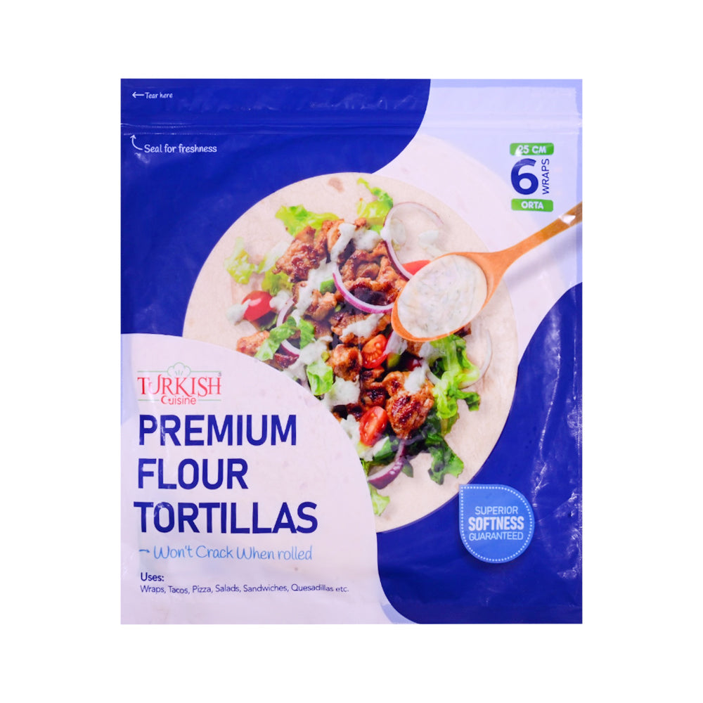 TURKISH CUISINE PREMUM FLOUR TORTILLAS 25 CM Default Title - MamasJan GroceryFoods
