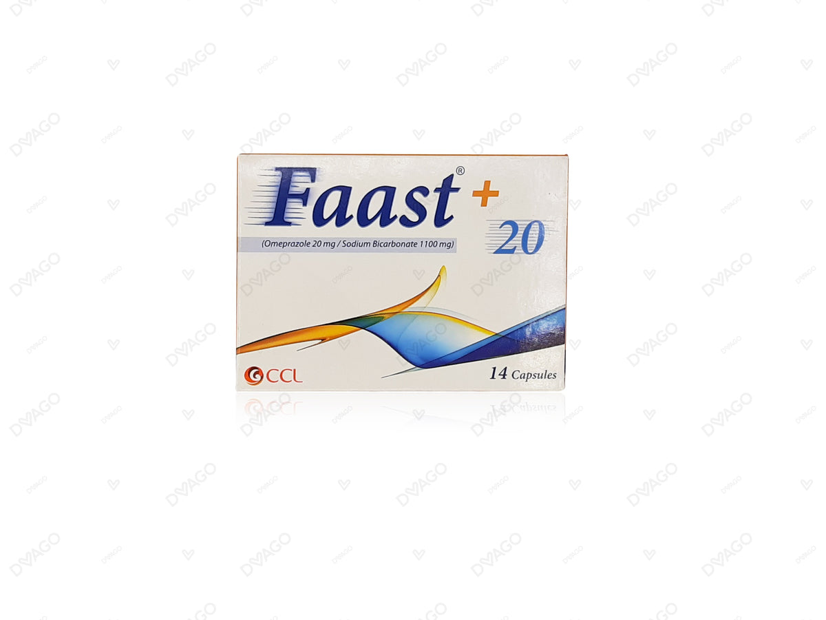 Faast + 20 Capsules 20/1100mg (1 Strip = 7 Capsules)