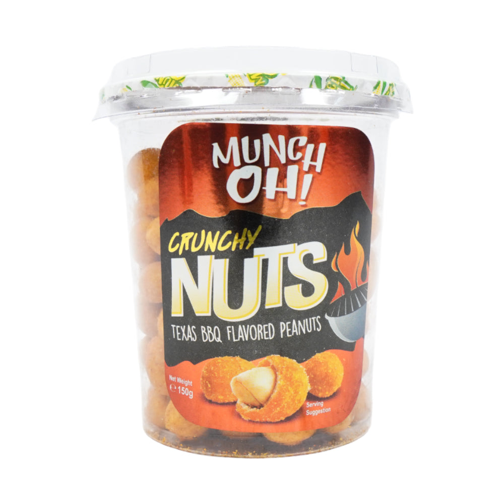MUNCH OH CRUNCHY NUTS TEXAS BBQ PEANUTS 150GM Default Title - MamasJan Grocery