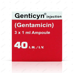 Genticyn Im/Iv Injection 40mg  (1 Box = 3 Ampoules)