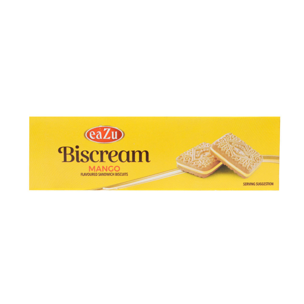 EAZU BISCREAM SANDWICH BISCUIT MANGO 90 GM Default Title - MamasJan GroceryFoods