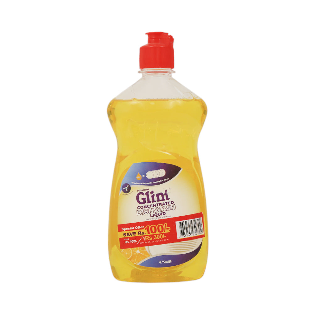 GLINT CONCENTRATED DISHWASH LIQUID SAVE RS.100 475 ML Default Title - MamasJan Grocery Nonfood