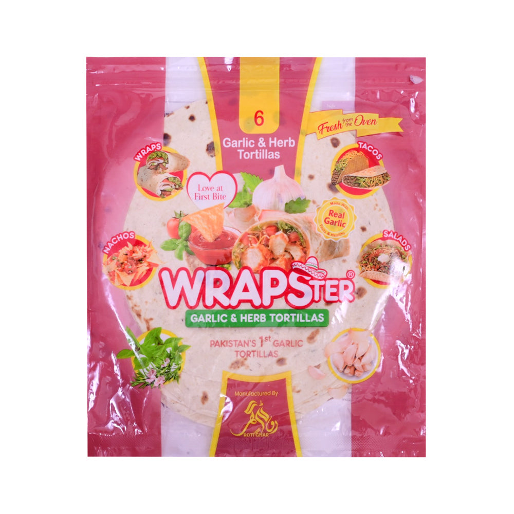 WRAPSTER GARLIC & HERB TORTILLAS Default Title - MamasJan GroceryFoods