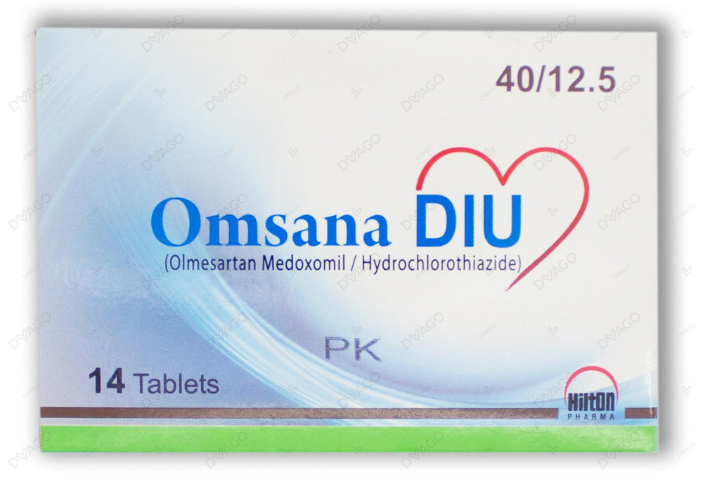 Omsana-DIU Tablets 40mg/12.5mg (1 Box = 1 Strip)(1 Strip = 14 Tablets)