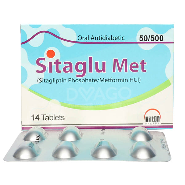 Sitaglu Met Tablets 50/500mg (1 Strip = 7 Tablets)