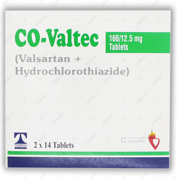 Co-Valtec Tablets 160/12.5mg (1 Strip = 14 Tablets)