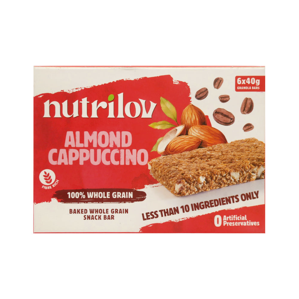 NUTRILOV ALMOND CAPPUCCINO GRANOLA 6-BAR 270G Default Title - MamasJan Grocery Food