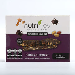 NUTRILOV CHOCOLATE BROWNIE GRANOLA 6-BAR 270G Default Title - MamasJan Grocery Food