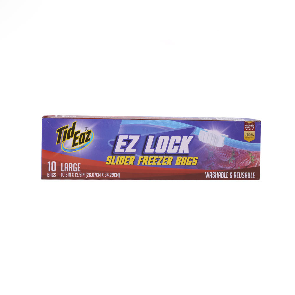 TID EAZ EZ LOCK SLIDER FREEZER 10 BAGS LARGE 10.5X13.5 Default Title - MamasJan Grocery Nonfood
