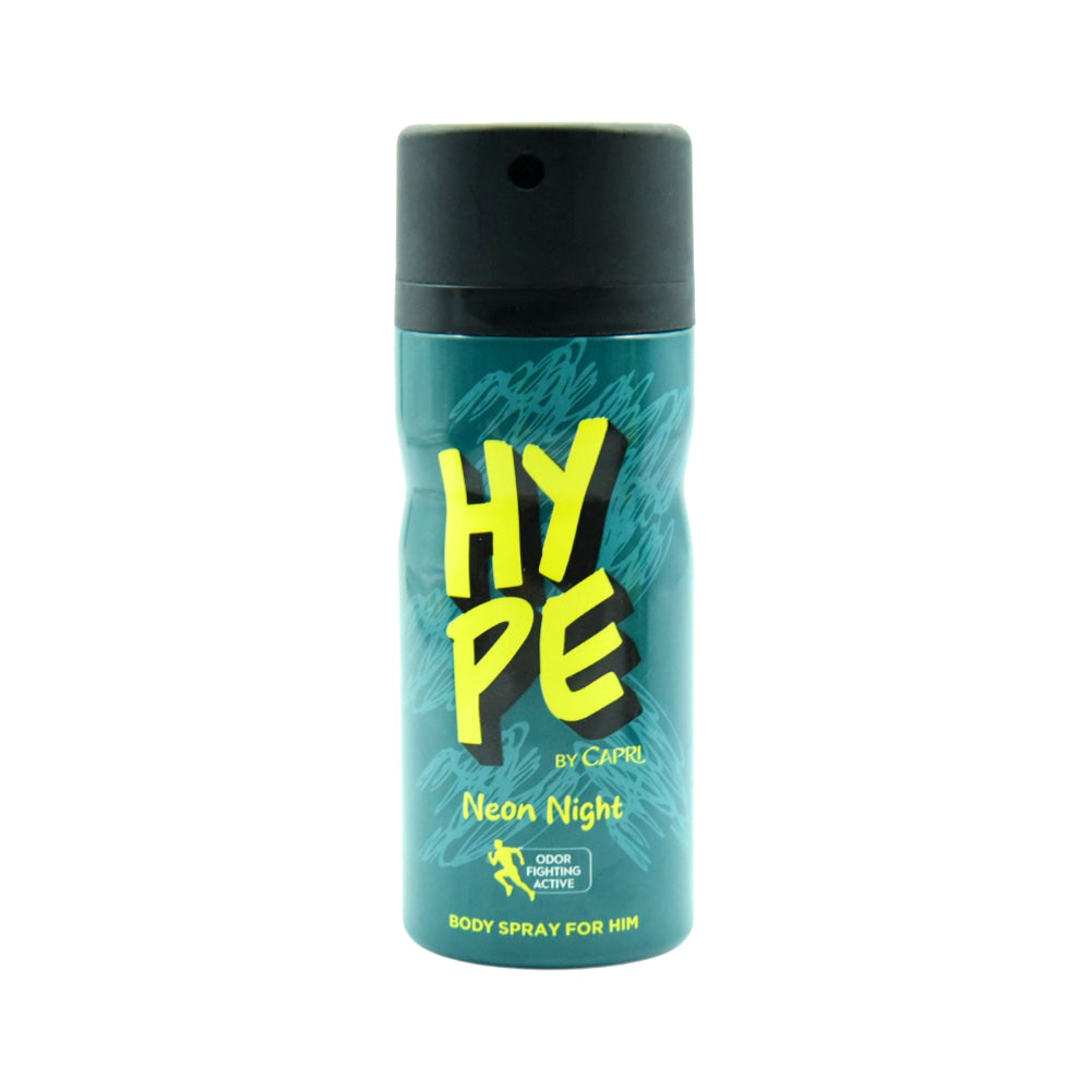 HYPE BY CAPRI BODY SPRAY NEON NIGHT FOR MEN 150 ML Default Title - MamasJan Non Grocery