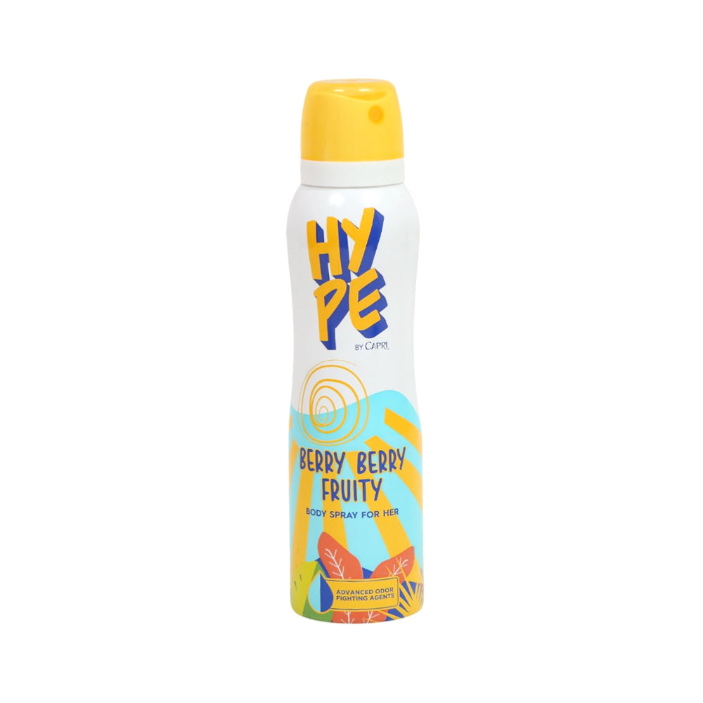 HYPE BY CAPRI BODY SPRAY BERRY BERRY FRUITY FOR HER 150 ML Default Title - MamasJan Non Grocery