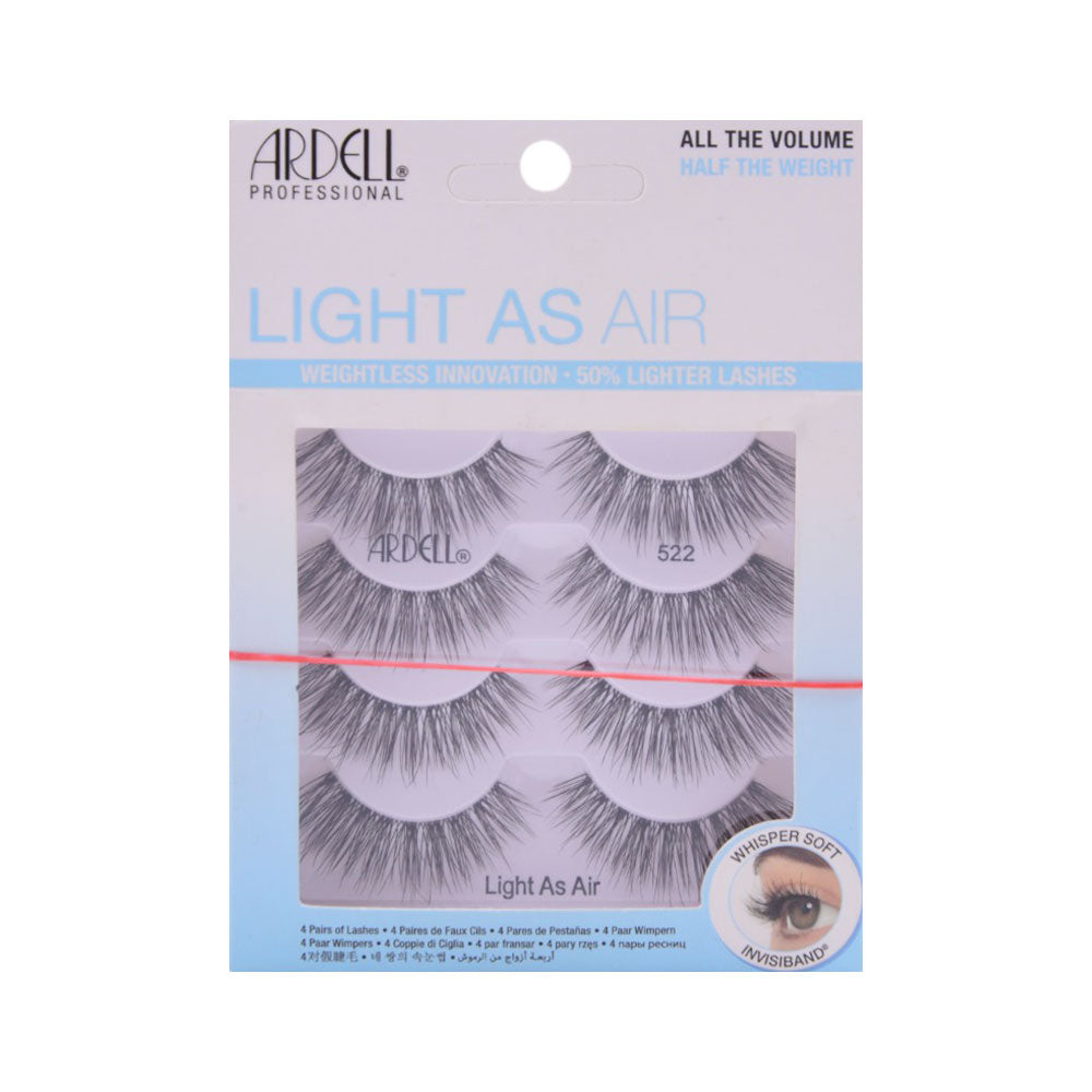 ARDELL LIGHT AS AIR EYELASHES 4PAIR 522 Default Title - MamasJan Makeup