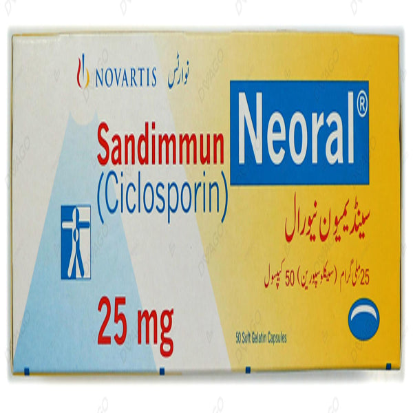 Sandimmun Neoral Capsules 25mg (1 Strip = 5 Capsules)
