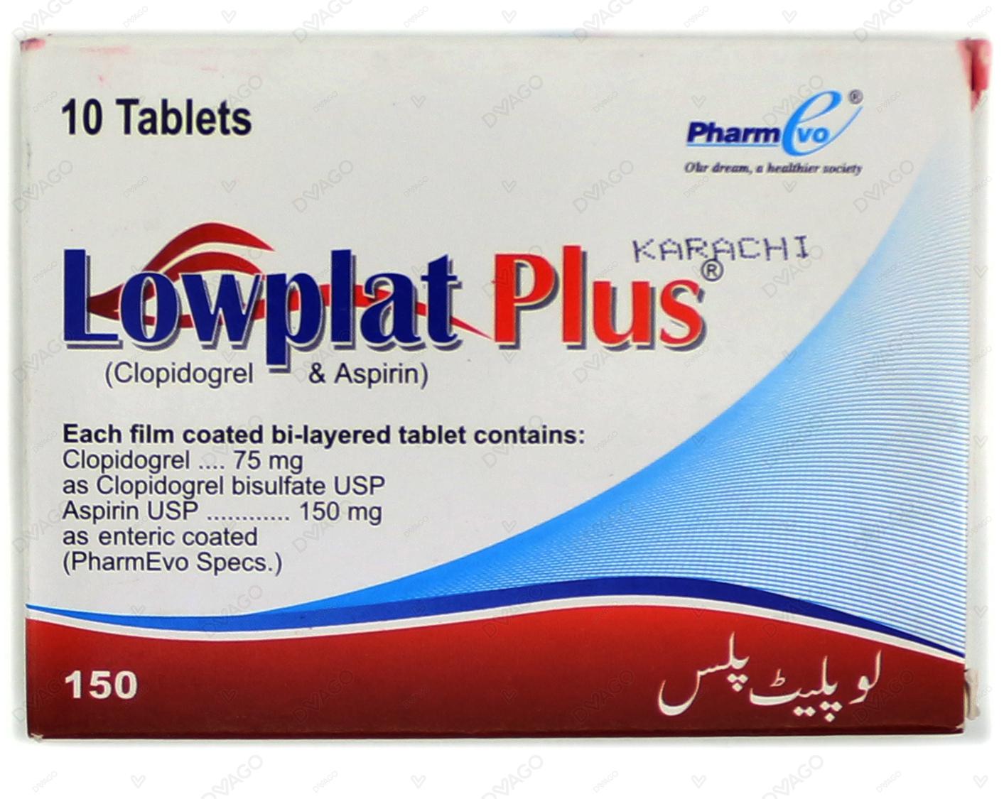 Lowplat Plus Tablets 75/150mg (1 Box = 1 Strip)(1 Strip = 10 Tablets)