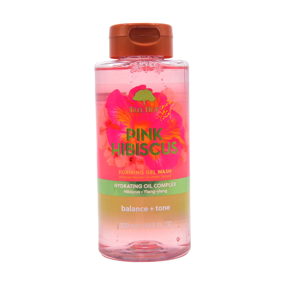 TREE HUT PINK HIBISCUS FOAMING GEL WASH 532ML Default Title - MamasJan Makeup