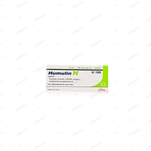 Humulin-N Injection 100Units/ml 10ml (1 Box = 1 Injection)