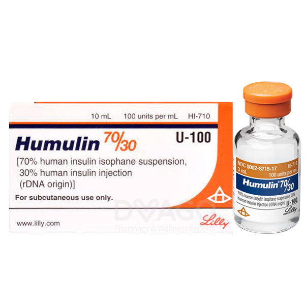 Humulin 70/30 Injection 100U/ml 10ml (1 Box = 1 Injection)