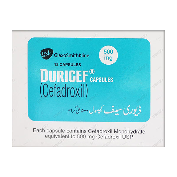 Duricef Capsules 500mg (1 Strip = 6 Capsules)