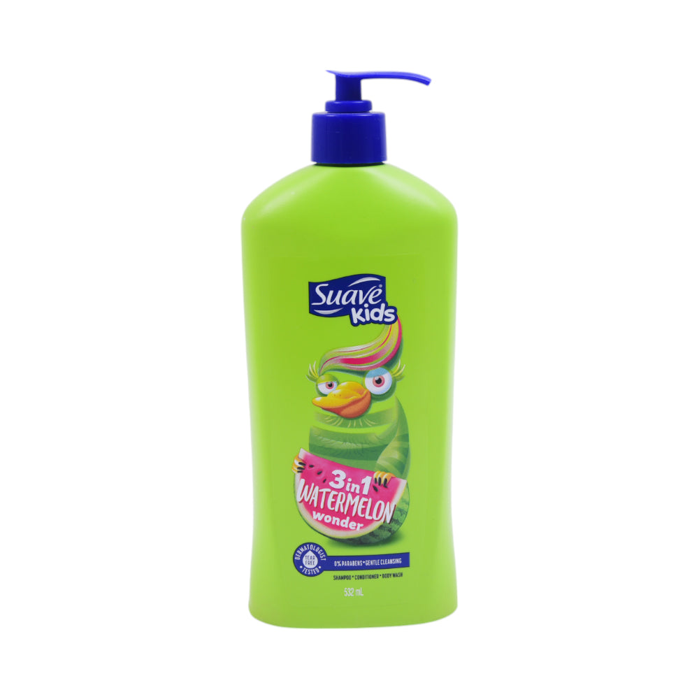 SUAVE KIDS SHAMPOO & CONDITIONER WATERMELON 3IN1 532 ML Default Title - MamasJan Grocery Nonfood