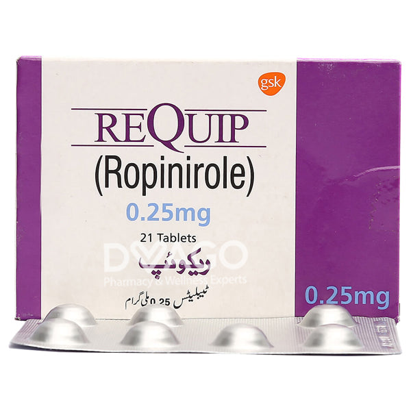 Requip Tablets 0.25mg (1 Strip = 7 Tablets)