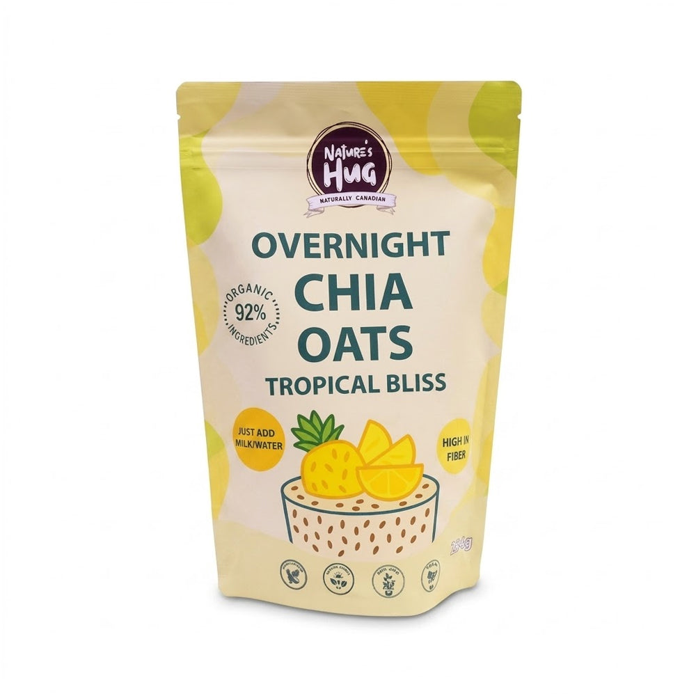 N HUG OVERNIGHT CHIA- OATS TROPICAL 284 GM Default Title - MamasJan Grocery Food