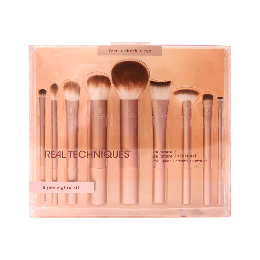 REAL TECHNIQUES FACE+CHEEK+EYE 9PC BRUSH SET Default Title - MamasJan Makeup