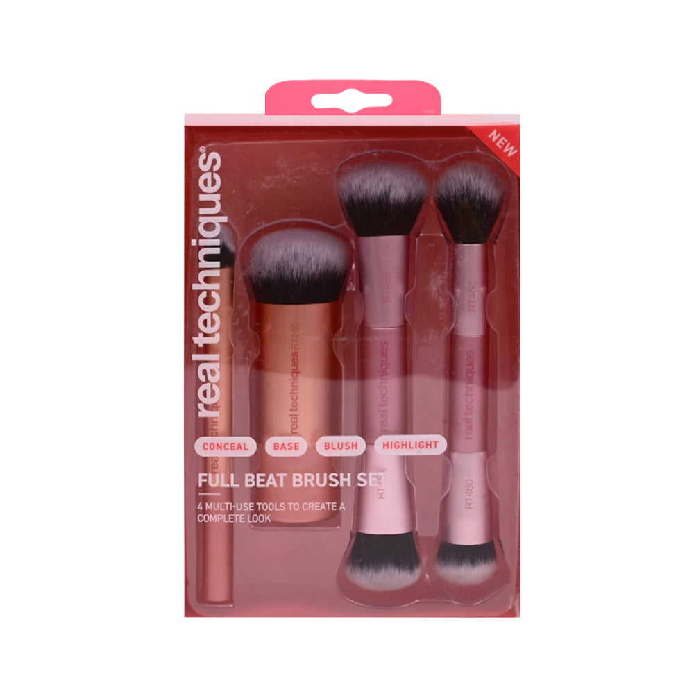 REAL TECHNIQUES NEW FACE EYE CHEEK BRUSH KIT Default Title - MamasJan Makeup