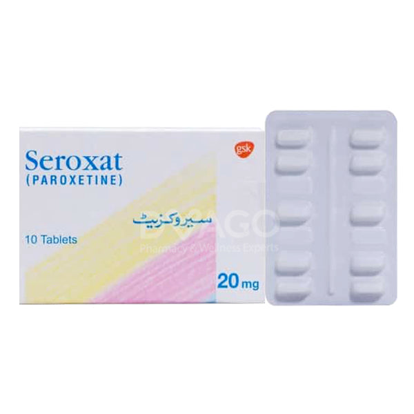 Seroxat Tablets 20mg (1 Box = 1 Strip)(1 Strip = 10 Tablets)