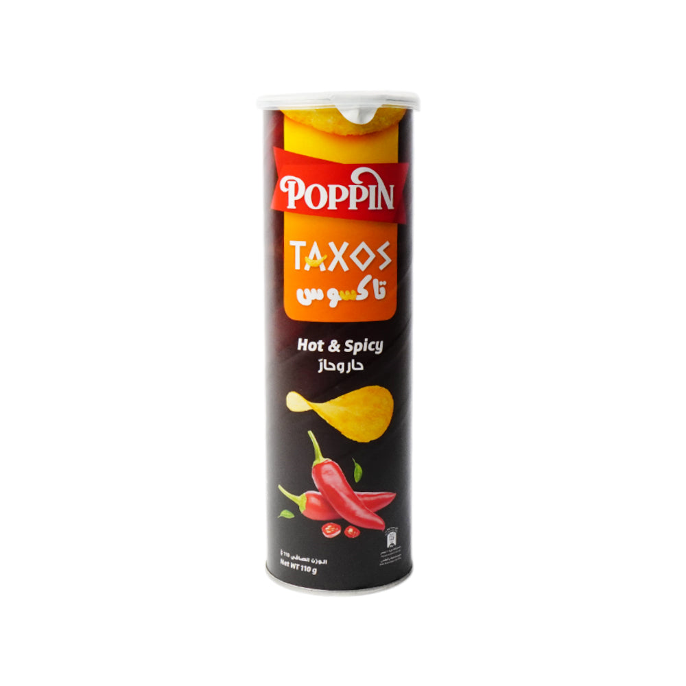 POPPIN CHIPS TAXOS HOT & SPICY 110 GM Default Title - MamasJan GroceryFoods