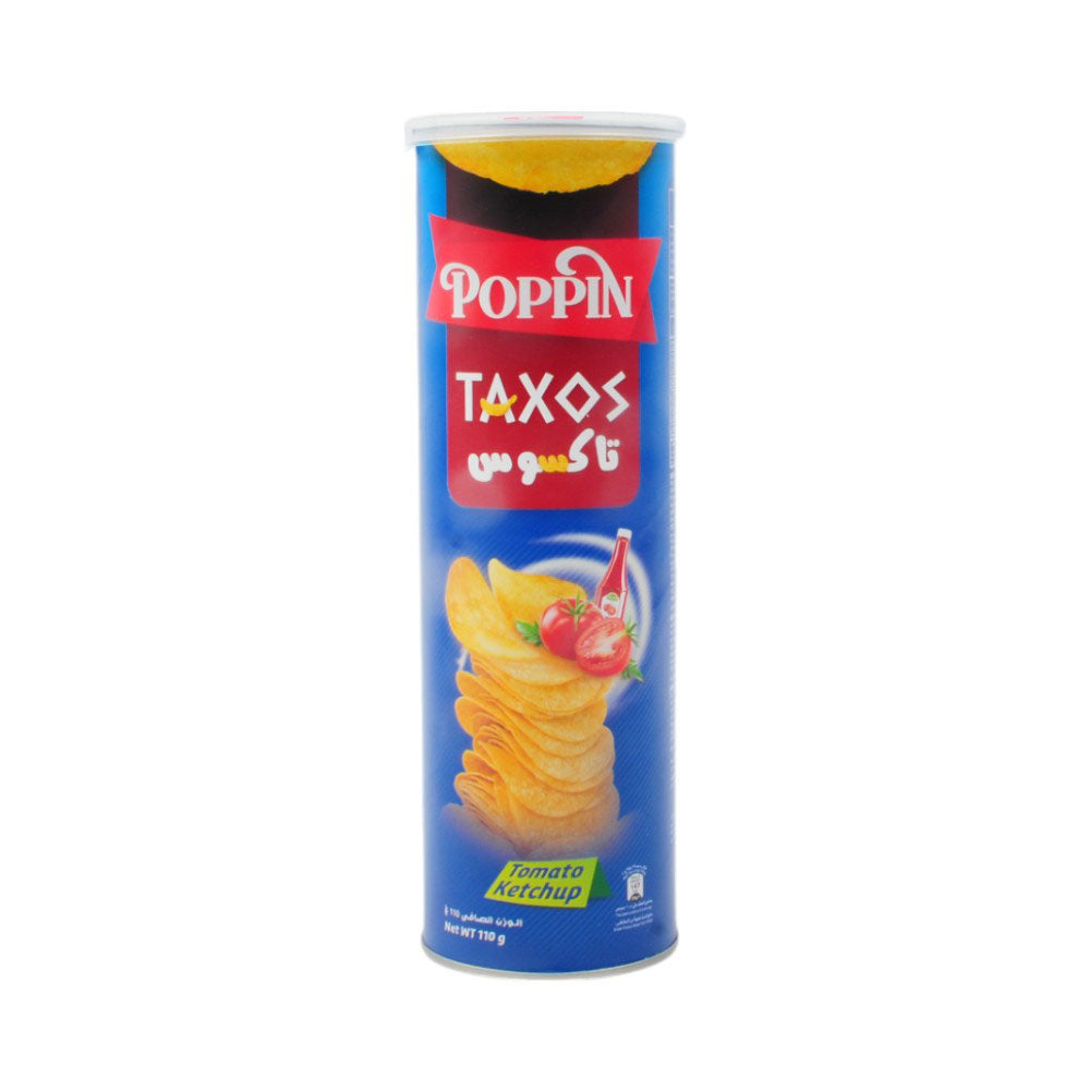 POPPIN CHIPS TAXOS TOMATO KETCHUP 110 GM Default Title - MamasJan GroceryFoods