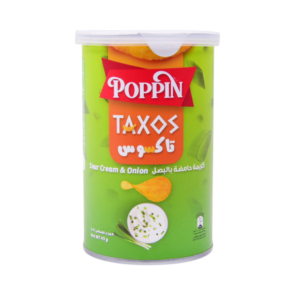 POPPIN CHIPS TAXOS SOUR CREAM & ONION 45 GM Default Title - MamasJan GroceryFoods