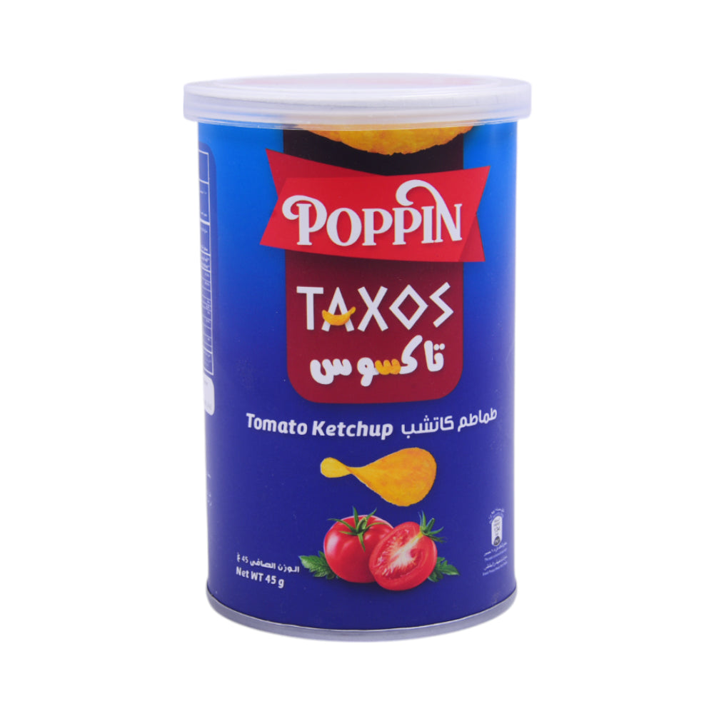 POPPIN CHIPS TAXOS TOMATO KETCHUP 45 GM Default Title - MamasJan GroceryFoods