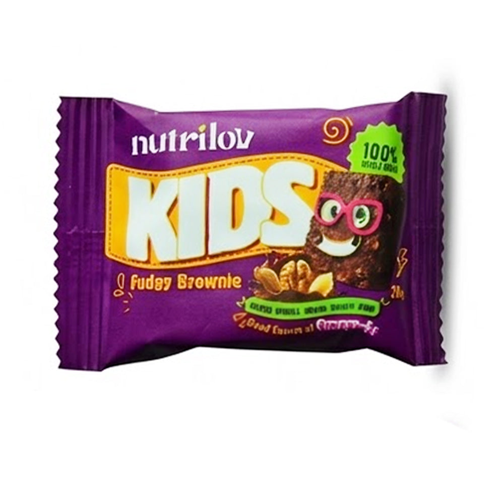 NUTRILOV KIDS CHOCOLATE FUDGE BROWNIE 20G BAR Default Title - MamasJan Grocery Food