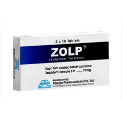 Zolp Tablets 10mg (1 Strip = 10 Tablets)