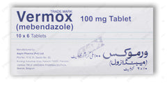 Vermox Tablets 100mg (1 Box = 6 Strips) (1 Strip = 10 Tablets)