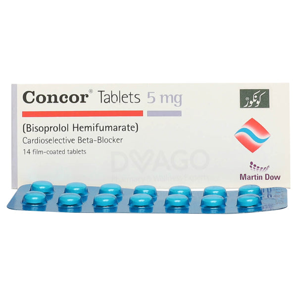 Concor Tablets 5mg (1 Box = 1 Strip)(1 Strip = 14 Tablets)