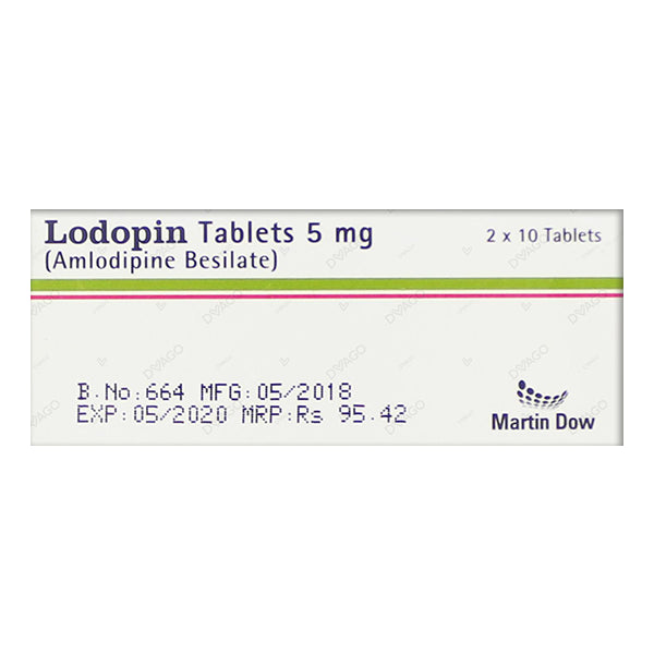 Lodopin Tablets 5mg (1 Strip = 10 Tablets)