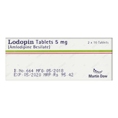 Lodopin Tablets 5mg (1 Strip = 10 Tablets)