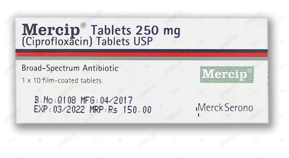 Mercip Tablets 250mg (1 Box = 1 Strip)(1 Strip = 10 Tablets)