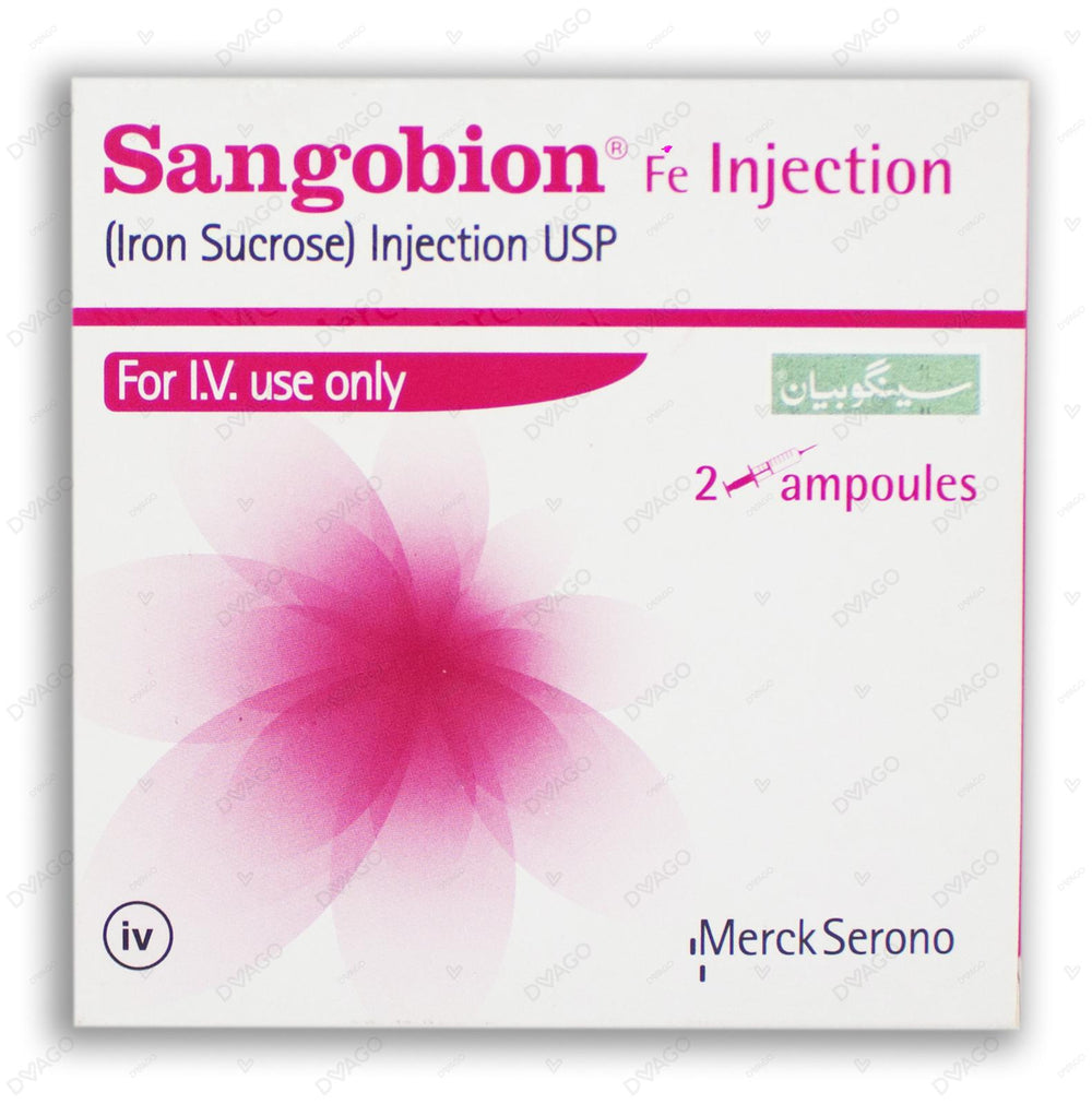 Sangobion Fe Iv Injection 100mg (1 Box = 2 Injections)
