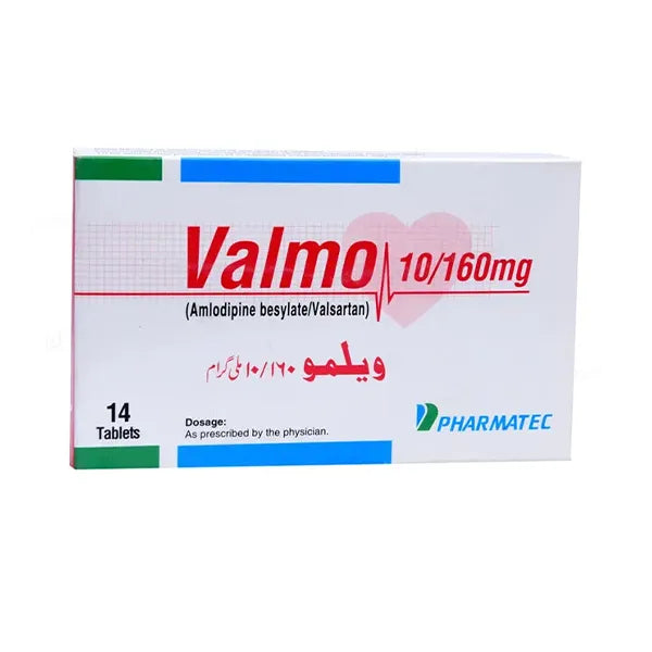 Valmo Tablets 10mg/160mg (1 Box = 1 Strip)(1 Strip = 14 Tablets)