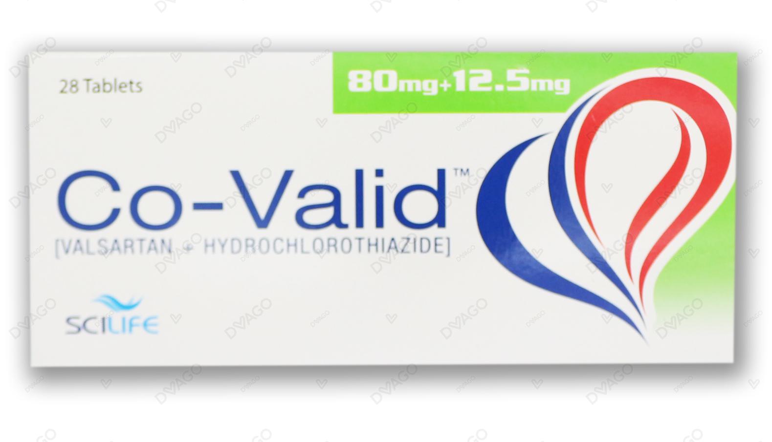 Co-Valid Tablets 80/12.5mg (1 Box = 2 Strips) (1 Strip = 14 Tablets)
